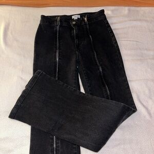 Forever 21 Black Flare Wide Leg Jeans